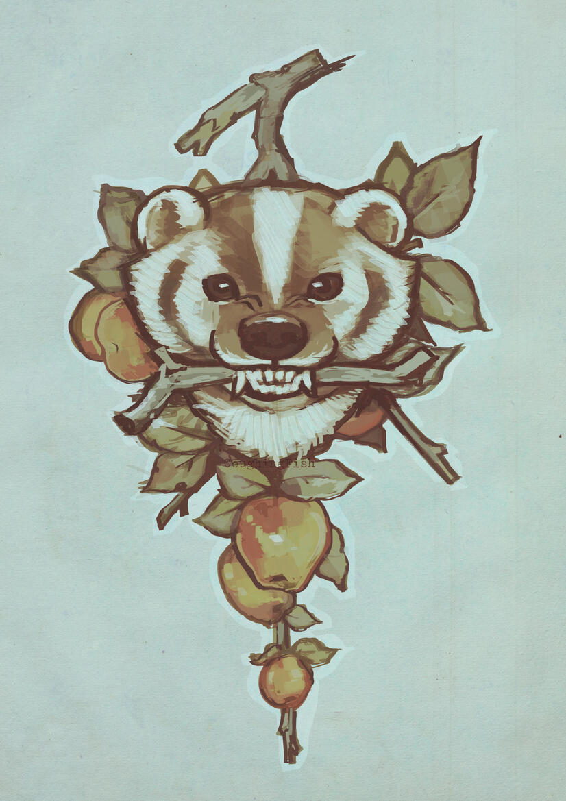 BADGER STICKER